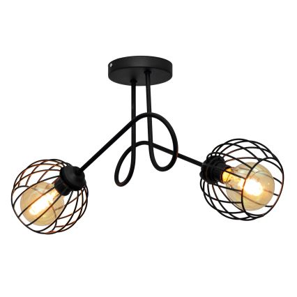 Lustră aplicată OXFORD 2xE27/15W/230V neagră