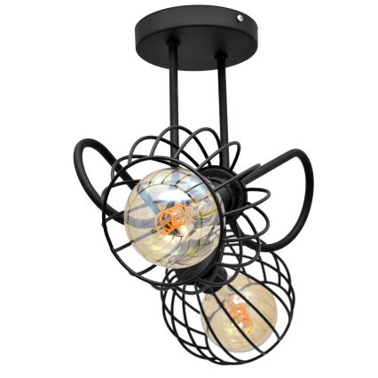 Lustră aplicată OXFORD 2xE27/15W/230V neagră