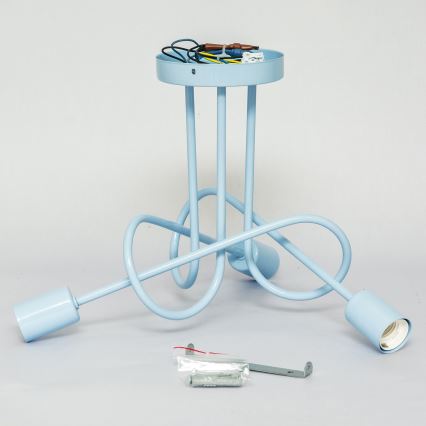 Lustră aplicată OXFORD, 3xE27/15W/230V, albastră