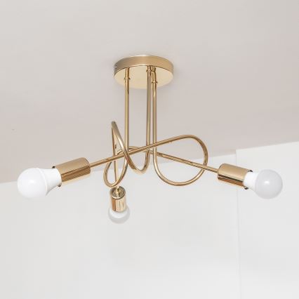 Lustră aplicată OXFORD 3xE27/15W/230V aurie