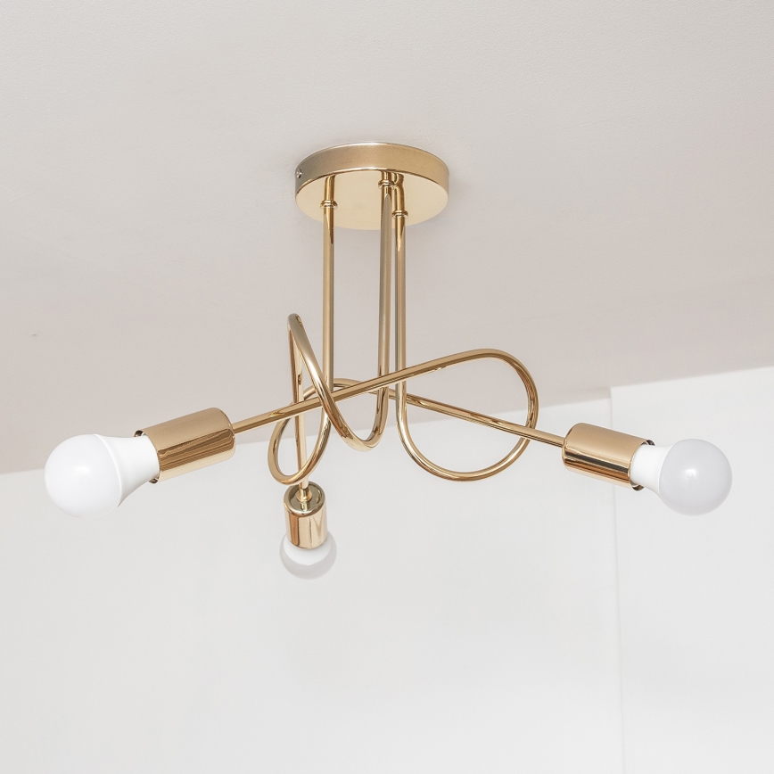 Lustră aplicată OXFORD 3xE27/15W/230V aurie