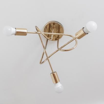 Lustră aplicată OXFORD 3xE27/15W/230V aurie