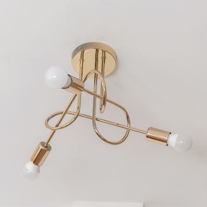 Lustră aplicată OXFORD 3xE27/15W/230V aurie