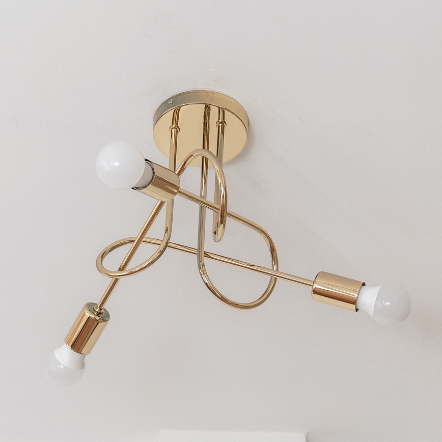 Lustră aplicată OXFORD 3xE27/15W/230V aurie