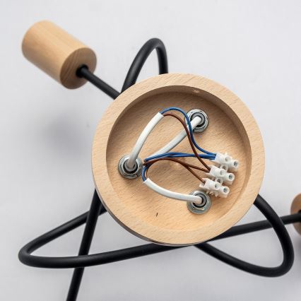 Lustră aplicată OXFORD 3xE27/15W/230V pin/negru