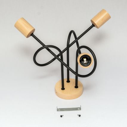 Lustră aplicată OXFORD 3xE27/15W/230V pin/negru