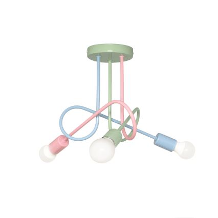 Lustră aplicată OXFORD 3xE27/15W/230V verde/roz/albastru