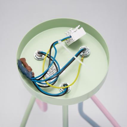 Lustră aplicată OXFORD 3xE27/15W/230V verde/roz/albastru