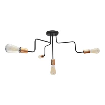 Lustră aplicată OXFORD 4xE27/15W/230V negru