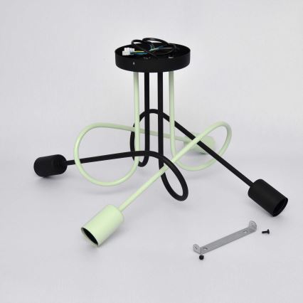 Lustră aplicată OXFORD 4xE27/15W/230V negru/verde