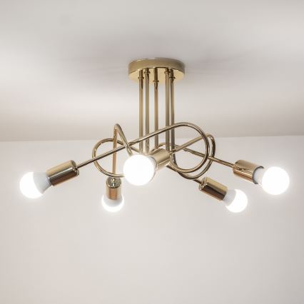 Lustră aplicată OXFORD 5xE27/15W/230V aurie