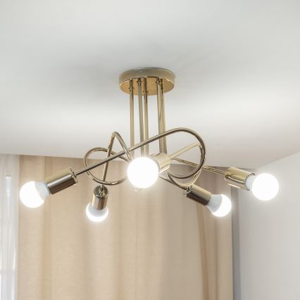 Lustră aplicată OXFORD 5xE27/15W/230V aurie