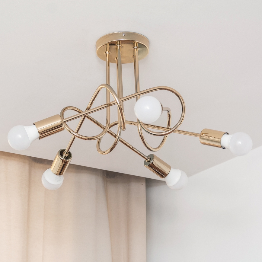 Lustră aplicată OXFORD 5xE27/15W/230V aurie