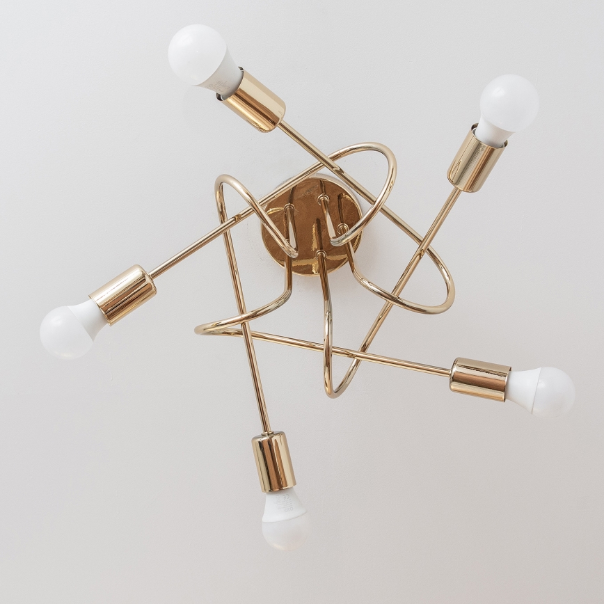 Lustră aplicată OXFORD 5xE27/15W/230V aurie