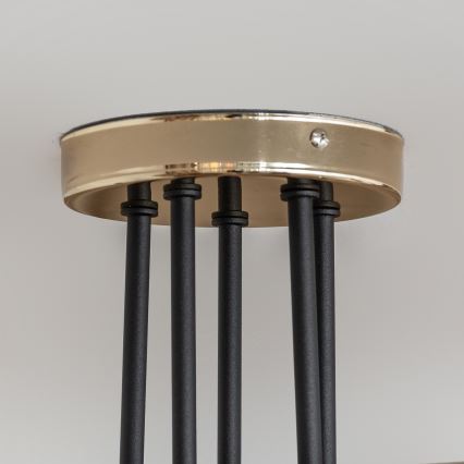 Lustră aplicată OXFORD 5xE27/15W/230V aurie/neagră