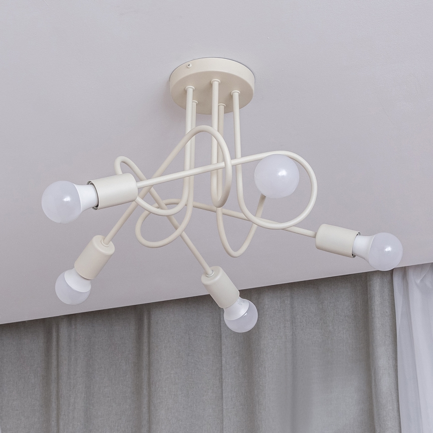 Lustră aplicată OXFORD 5xE27/15W/230V crem