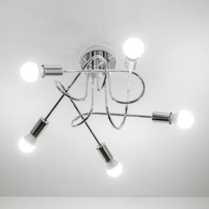 Lustră aplicată OXFORD 5xE27/15W/230V crom lucios