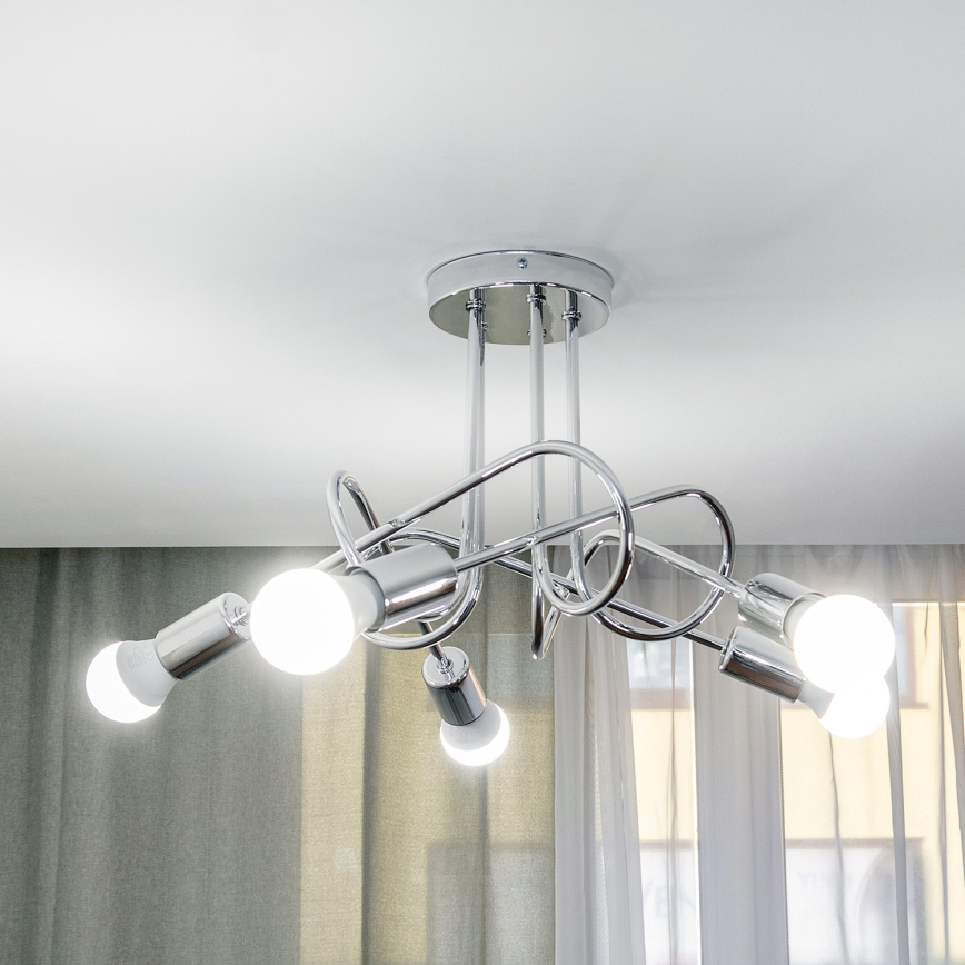 Lustră aplicată OXFORD 5xE27/15W/230V crom lucios