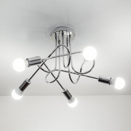 Lustră aplicată OXFORD 5xE27/15W/230V crom lucios