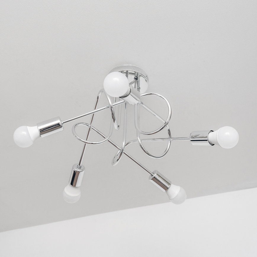 Lustră aplicată OXFORD 5xE27/15W/230V crom lucios