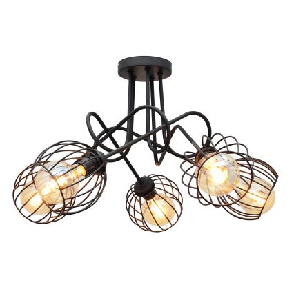 Lustră aplicată OXFORD 5xE27/15W/230V neagră