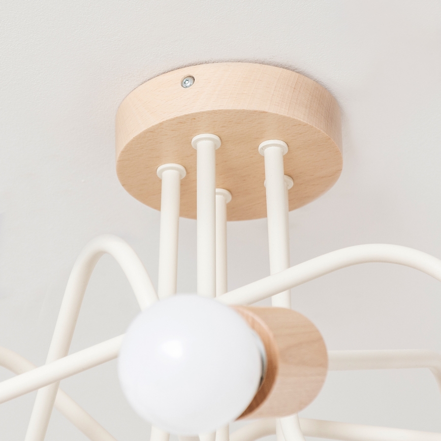 Lustră aplicată OXFORD 5xE27/15W/230V pin/crem