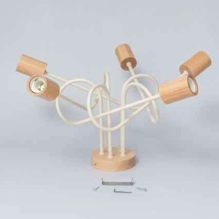 Lustră aplicată OXFORD 5xE27/15W/230V pin/crem