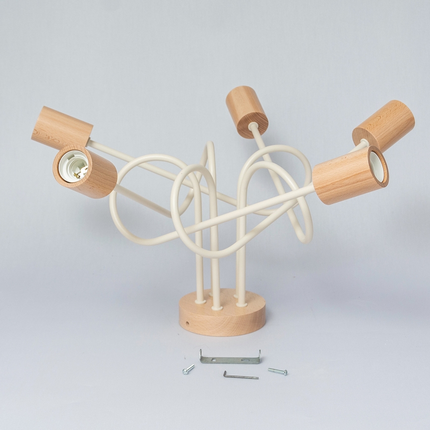 Lustră aplicată OXFORD 5xE27/15W/230V pin/crem