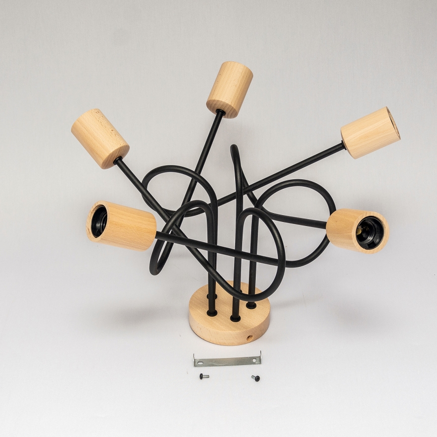 Lustră aplicată OXFORD 5xE27/15W/230V pin/negru