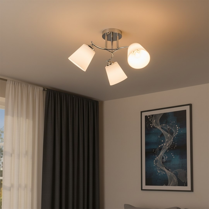 Lustră aplicată PAFOS 3xE27/15W/230V crom lucios