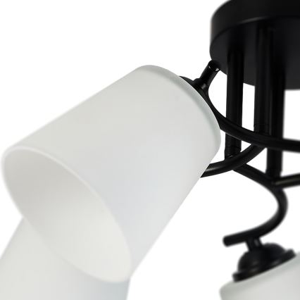 Lustră aplicată PAFOS 5xE27/15W/230V neagră