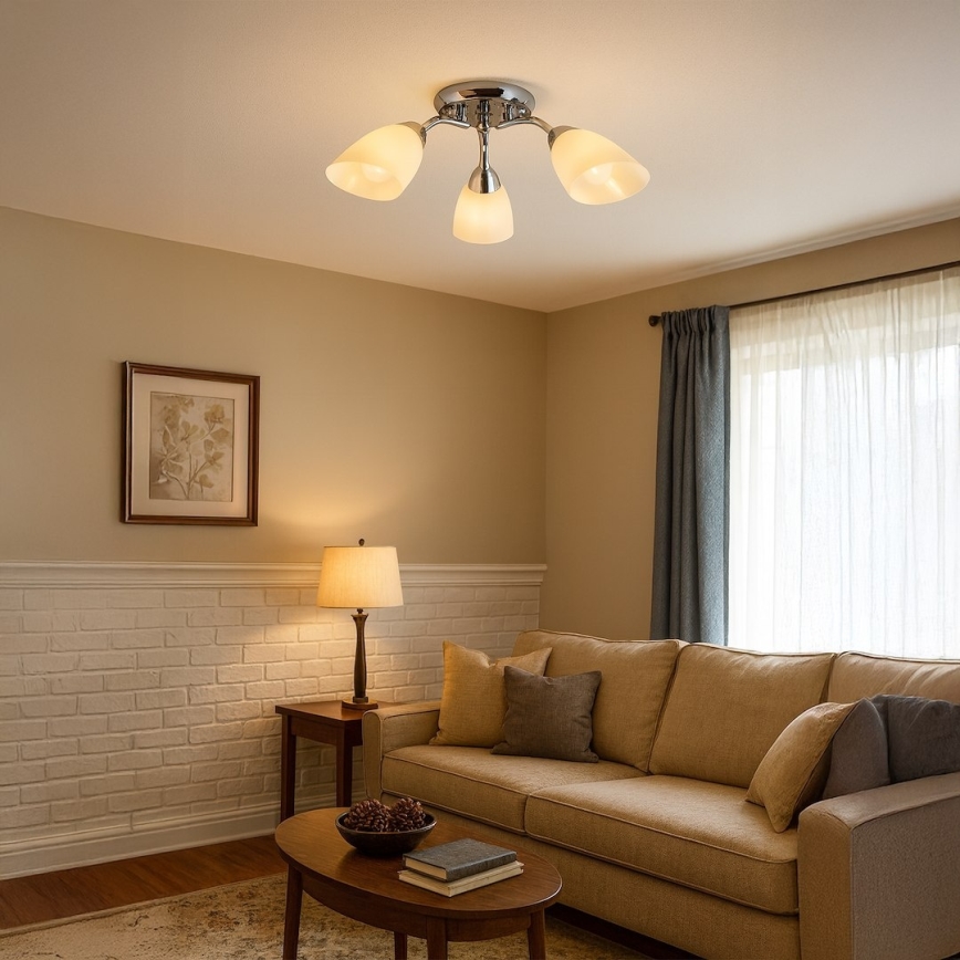 Lustră aplicată PORTOS 3xE14/10W/230V, crom lucios