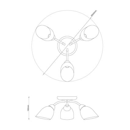 Lustră aplicată PORTOS 3xE14/10W/230V, crom lucios
