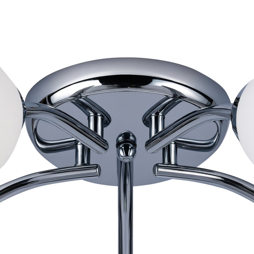 Lustră aplicată PORTOS, 5 x E14, 10 W, 230 V, crom lucios