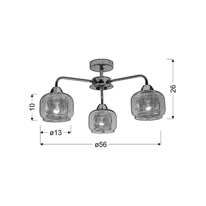 Lustră aplicată RAY 3xE14/40W/230V