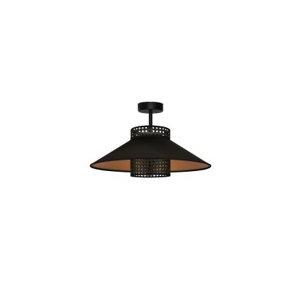 Lustră aplicată RIO Duolla RATTAN 1xE27/15W/230V d. 45 cm negru/auriu