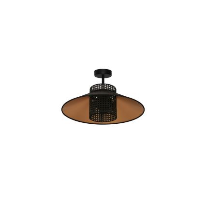 Lustră aplicată RIO Duolla RATTAN 1xE27/15W/230V d. 45 cm negru/auriu