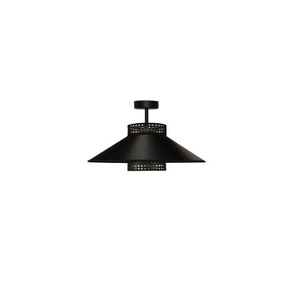 Lustră aplicată RIO Duolla RATTAN 1xE27/15W/230V d. 45 cm negru/auriu