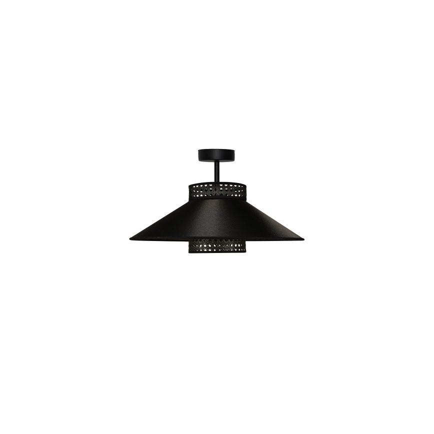 Lustră aplicată RIO Duolla RATTAN 1xE27/15W/230V d. 45 cm negru/auriu