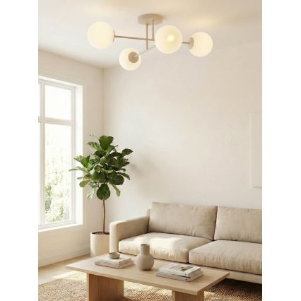 Lustră aplicată ROMA 4xE14/10W/230V bej