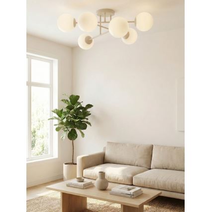 Lustră aplicată ROMA 6xE14/10W/230V bej