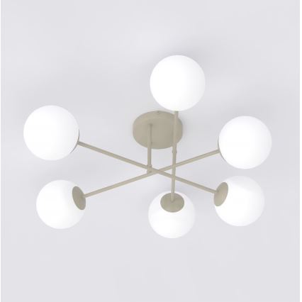 Lustră aplicată ROMA 6xE14/10W/230V bej