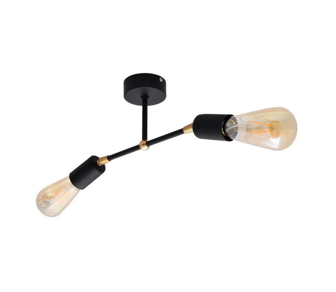 Lustră aplicată ROSETTE 2xE27/60W/230V neagră/aurie