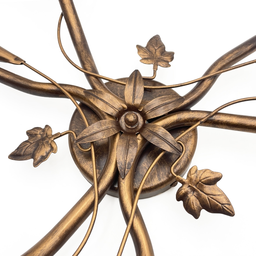 Lustră aplicată ROZETA 3xE14/40W/230V bronz