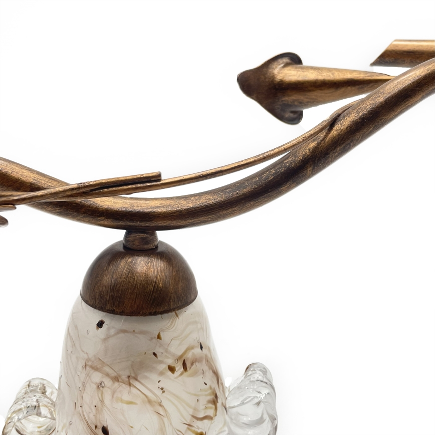 Lustră aplicată ROZETA 3xE14/40W/230V bronz