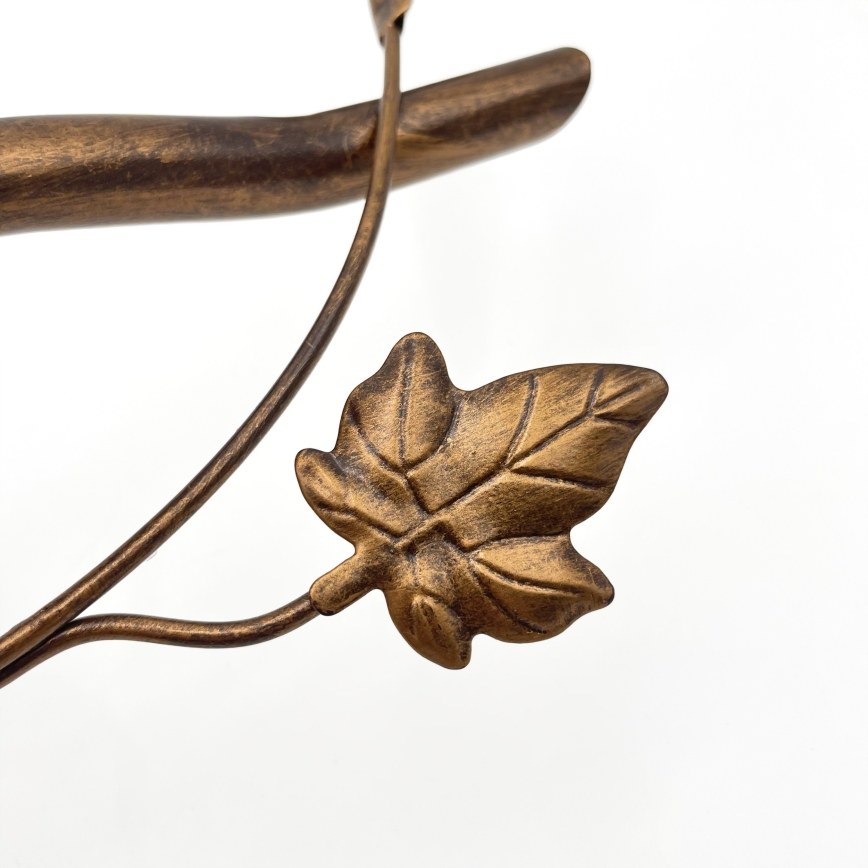 Lustră aplicată ROZETA 3xE14/40W/230V bronz