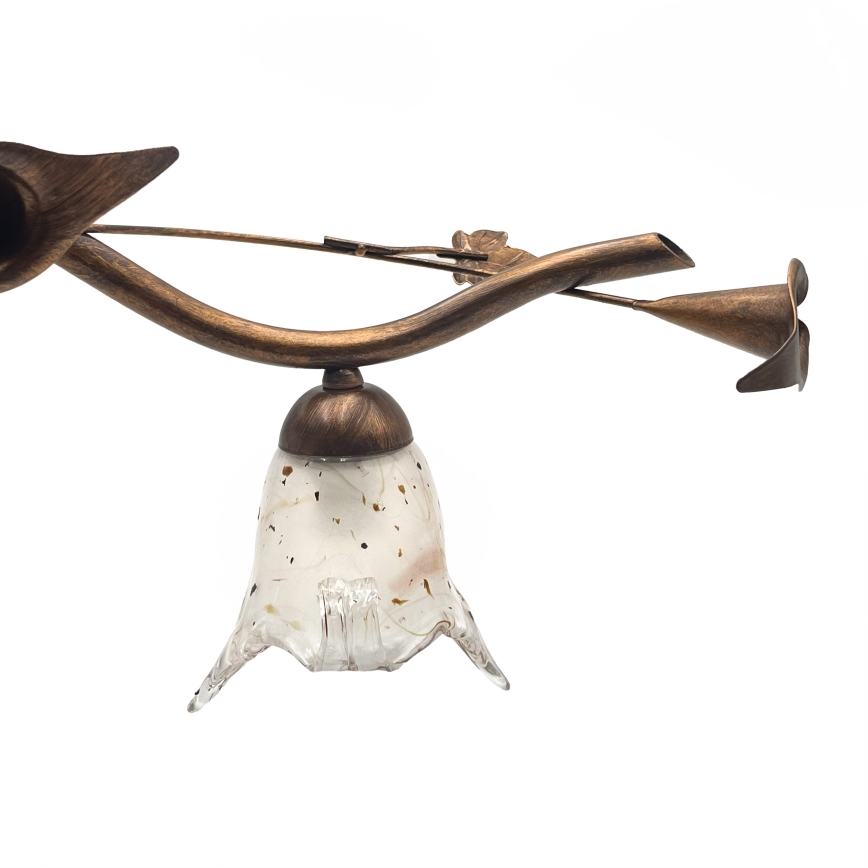 Lustră aplicată ROZETA 4xE14/40W/230V bronz