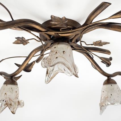 Lustră aplicată ROZETA, 5xE14/40W/230V, bronz