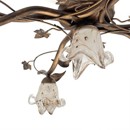 Lustră aplicată ROZETA, 5xE14/40W/230V, bronz