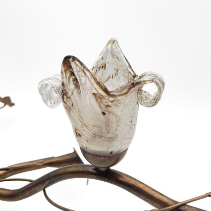 Lustră aplicată ROZETA, 5xE14/40W/230V, bronz